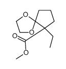 methyl 9-ethyl-1,4-dioxaspiro[4.4]nonane-9-carboxylate Structure