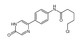 5-chloro-N-[4-(6-oxo-1H-pyrazin-3-yl)phenyl]pentanamide结构式