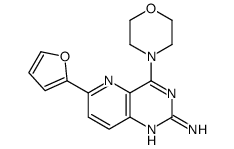 6-(furan-2-yl)-4-morpholin-4-ylpyrido[3,2-d]pyrimidin-2-amine结构式