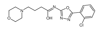 N-[5-(2-chlorophenyl)-1,3,4-oxadiazol-2-yl]-4-morpholin-4-ylbutanamide结构式