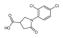 1-(2,4-DICHLOROPHENYL)-5-OXOPYRROLIDINE-3-CARBOXYLIC ACID结构式