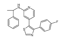 4-[4-(4-fluorophenyl)-1,3-thiazol-5-yl]-N-[(1S)-1-phenylethyl]pyridin-2-amine Structure