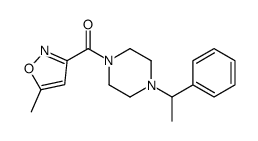 (5-methyl-1,2-oxazol-3-yl)-[4-(1-phenylethyl)piperazin-1-yl]methanone Structure