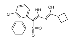 N-[3-(benzenesulfonyl)-5-chloro-1H-indol-2-yl]cyclobutanecarboxamide Structure