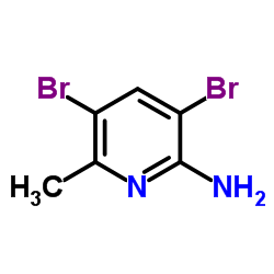 2-Amino-3,5-dibromo-6-picoline structure