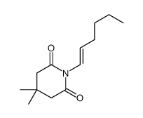 1-hex-1-enyl-4,4-dimethylpiperidine-2,6-dione结构式