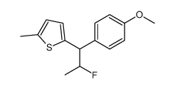 2-[2-fluoro-1-(4-methoxyphenyl)propyl]-5-methylthiophene结构式