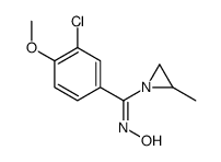 N-[(3-chloro-4-methoxyphenyl)-(2-methylaziridin-1-yl)methylidene]hydroxylamine结构式
