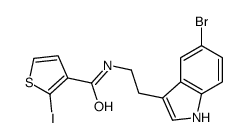 N-[2-(5-bromo-1H-indol-3-yl)ethyl]-2-iodothiophene-3-carboxamide结构式