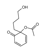 [1-(4-hydroxybutyl)-6-oxocyclohexa-2,4-dien-1-yl] acetate结构式