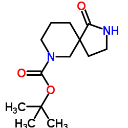 叔-丁基 4-羰基-3,9-二氮杂螺[4.5]癸烷-9-羧酸酯结构式