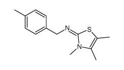 3,4,5-trimethyl-N-[(4-methylphenyl)methyl]-1,3-thiazol-2-imine Structure