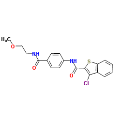 3-Chloro-N-{4-[(2-methoxyethyl)carbamoyl]phenyl}-1-benzothiophene-2-carboxamide结构式