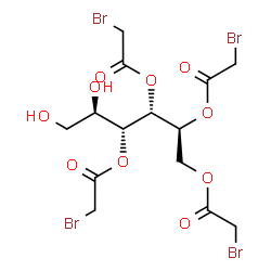 D-glucitol tetrakis(bromoacetate) Structure