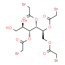 D-glucitol tetrakis(bromoacetate) structure