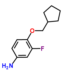 4-(Cyclopentylmethoxy)-3-fluoroaniline结构式