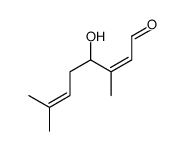 4-hydroxy-3,7-dimethylocta-2,6-dienal Structure