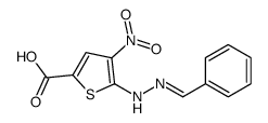2-Thiophenecarboxylic acid,5-(benzylidenehydrazino)-4-nitro- (7CI) Structure