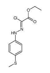 ethyl 2-chloro-2-[(4-methylsulfanylphenyl)hydrazinylidene]acetate Structure