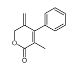 2-Methyl-4-methylen-3-phenyl-2-penten-5-olid Structure
