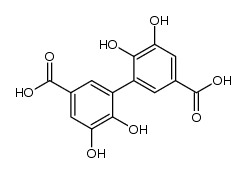 5,6,5',6'-tetrahydroxy-biphenyl-3,3'-dicarboxylic acid Structure