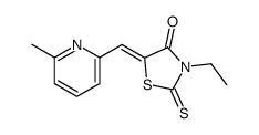 3-ethyl-5-(6-methyl-pyridin-2-ylmethylene)-2-thioxo-thiazolidin-4-one Structure