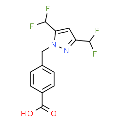 4-{[3,5-Bis(difluoromethyl)-1H-pyrazol-1-yl]methyl}benzoic acid结构式
