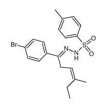 (Z)-(p-bromophenyl)-4-methyl-3-hexen-1-one N-tosylhydrazone Structure
