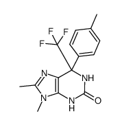 8,9-dimethyl-6-(4-methylphenyl)-6-(trifluoromethyl)-1,3,6,9-tetrahydro-2H-purin-2-one结构式