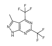 3-methyl-4,6-bis(trifluoromethyl)-1H-pyrazolo[3,4-d]pyrimidine结构式