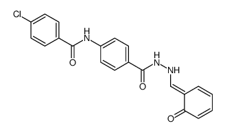 4-chloro-N-[4-[[[(Z)-(6-oxocyclohexa-2,4-dien-1-ylidene)methyl]amino]carbamoyl]phenyl]benzamide Structure