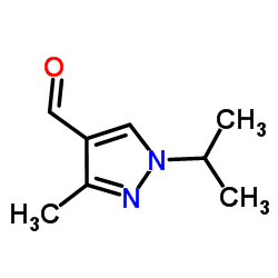 1-Isopropyl-3-methyl-1H-pyrazole-4-carbaldehyde Structure