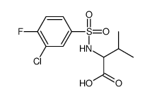 N-[(3-Chloro-4-fluorophenyl)sulfonyl]valine结构式