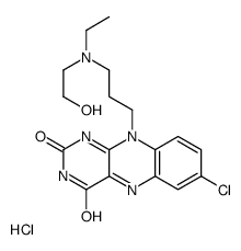 3-(7-chloro-2,4-dioxobenzo[g]pteridin-10-yl)propyl-ethyl-(2-hydroxyethyl)azanium,chloride Structure