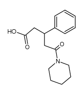 5-oxo-3-phenyl-5-piperidino-valeric acid Structure
