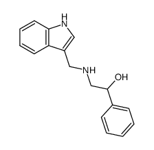 3-<<(α-hydroxyphenylethyl)amino>methyl>indole Structure