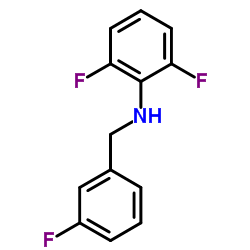 2,6-Difluoro-N-(3-fluorobenzyl)aniline结构式