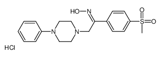 (NE)-N-[1-(4-methylsulfonylphenyl)-2-(4-phenylpiperazin-1-yl)ethylidene]hydroxylamine,hydrochloride结构式