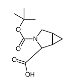 (1R,2S,5S)-3-{[(2-Methyl-2-propanyl)oxy]carbonyl}-3-azabicyclo[3. 1.0]hexane-2-carboxylic acid Structure