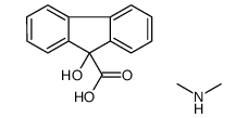9-hydroxy-9H-fluorene-9-carboxylic acid, compound with dimethylamine (1:1) Structure