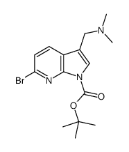 2-Methyl-2-propanyl 6-bromo-3-[(dimethylamino)methyl]-1H-pyrrolo[ 2,3-b]pyridine-1-carboxylate结构式