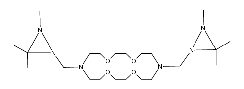 1,10-bis-(2,3,3-trimethyldiaziridino-1-methyl)-1,10-diaza-18-crown-6 Structure