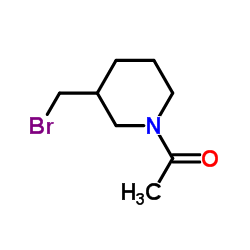 1-[3-(Bromomethyl)-1-piperidinyl]ethanone结构式