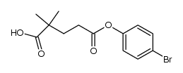 α,α-Dimethyl-glutarsaeure-mono-(p-brom-phenyl)-ester Structure