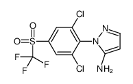 2-[2,6-dichloro-4-(trifluoromethylsulfonyl)phenyl]pyrazol-3-amine Structure