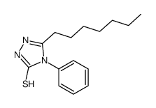 3-heptyl-4-phenyl-1H-1,2,4-triazole-5-thione结构式