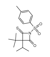 3-tert-Butyl-3-isopropyl-4-thioxo-1-tosyl-2-azetidinon结构式