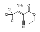 ethyl 3-amino-4,4,4-trichloro-2-cyanobut-2-enoate Structure