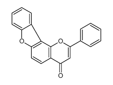 2-phenyl-[1]benzofuro[2,3-h]chromen-4-one Structure