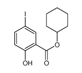 Cyclohexyl 2-hydroxy-5-iodobenzoate结构式